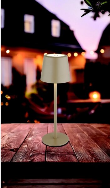 Globo 58482S-LED Stm. ven. nab. dot. stolní lampa VAN. 12W/5V 2200mAh IP44 krém