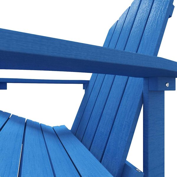 Zahradní křeslo Adirondack s podnožkou HDPE akvamarínové 318648