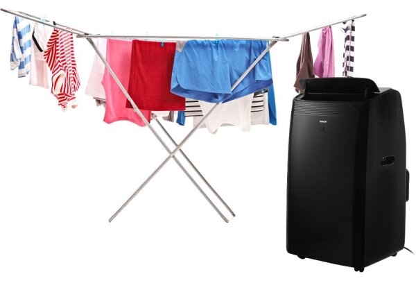 Sencor - Chytrá mobilní klimatizace 900W/230V 9000 BTU Wi-Fi černá + DO