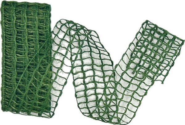 Síťovaná bavlněná stuha Nature Alma – Green 40mm x 2m (14,-Kč)