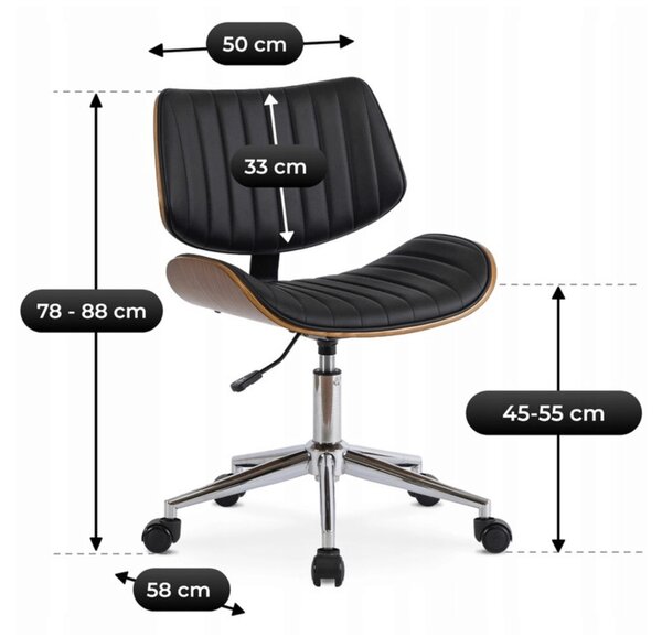 Kancelářská židle Texoi (černá). Akce -10%