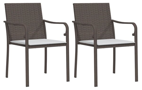 3dílný zahradní jídelní set s poduškami polyratan a ocel 3186937