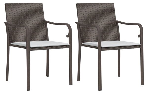 3dílný zahradní jídelní set s poduškami polyratan a ocel 3186953
