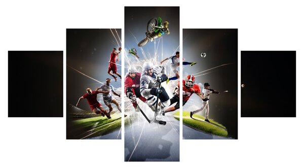 Obraz - Sportovci (125x70 cm)