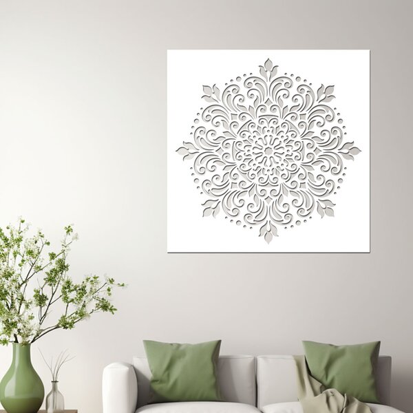 Dřevěná mandala LASKYPLNÉHO DOMOVA | Rozměry (cm): 40x40 | Zvolte barvu dekoru: Dub Sonoma