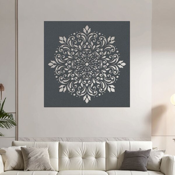 Dřevěná mandala LASKYPLNÉHO DOMOVA | Rozměry (cm): 40x40 | Zvolte barvu dekoru: Dub Sonoma