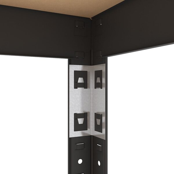 Kovový regál ECONOMY 220x90x45 6 polic - černá