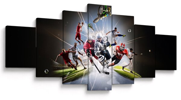 Obraz - Sportovci (210x100 cm)