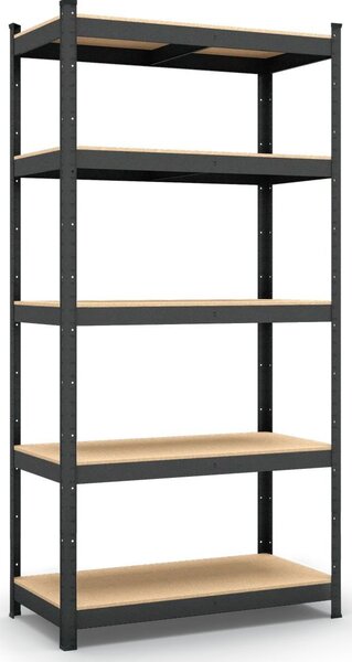 Kovový regál ECONOMY 200x100x60 5 polic - lakovaný černý