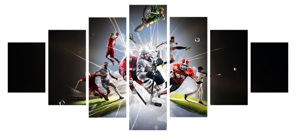 Obraz - Sportovci (210x100 cm)