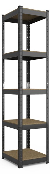 Kovový regál ECONOMY 180x40x40 5 polic - černá