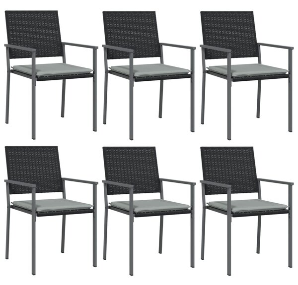 7dílný zahradní jídelní set s poduškami polyratan a ocel 3187022
