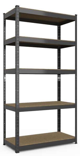 Kovový regál ECONOMY 180x75x40 5 polic - černá