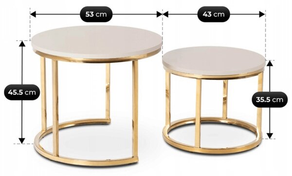 Set 2 ks konferenčních stolků Apula (kašmírová)