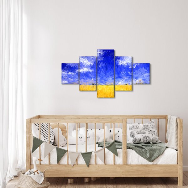 Obraz - Olejomalba, Zlaté pole (125x70 cm)