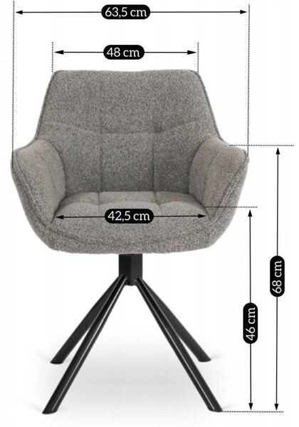 Jídelní židle Patto (šedá). Akce -10%