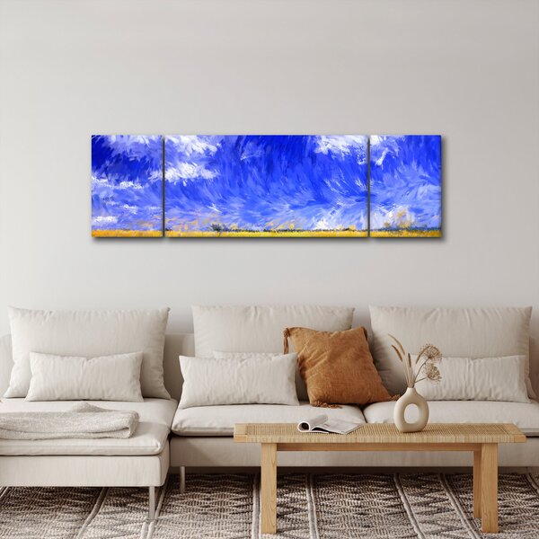 Obraz - Olejomalba, Zlaté pole (170x50 cm)