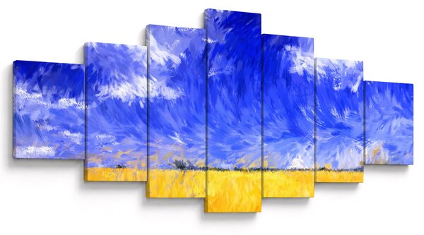 Obraz - Olejomalba, Zlaté pole (210x100 cm)