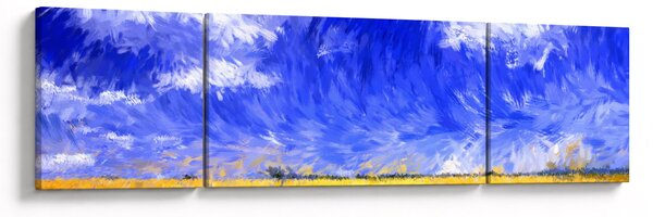 Obraz - Olejomalba, Zlaté pole (170x50 cm)