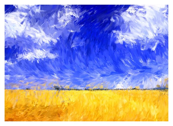 Obraz - Olejomalba, Zlaté pole (70x50 cm)