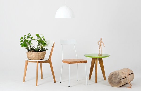Nordic Design Bílo zlaté kovové závěsné světlo Leontine 35 cm
