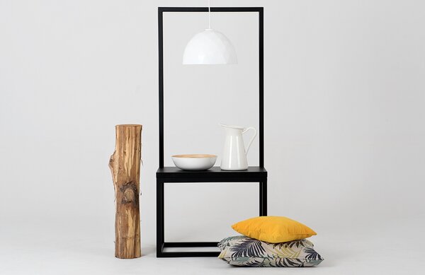 Nordic Design Bílo měděné kovové závěsné světlo Leontine 35 cm