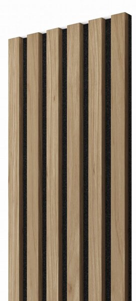 Akustický panel, Dub Natura, černý filc, 30x275 cm
