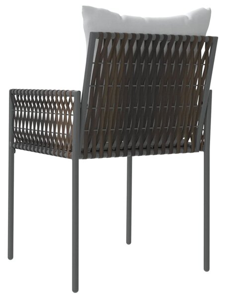 Zahradní židle s poduškami 6 ks hnědé 54 x 61 x 83 cm polyratan 3187088