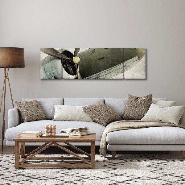 Obraz - Staré vrtulové letadlo (170x50 cm)
