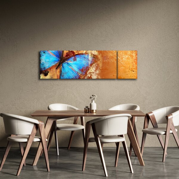 Obraz - Modrý motýl (170x50 cm)