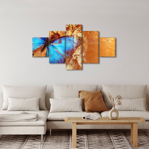 Obraz - Modrý motýl (125x70 cm)