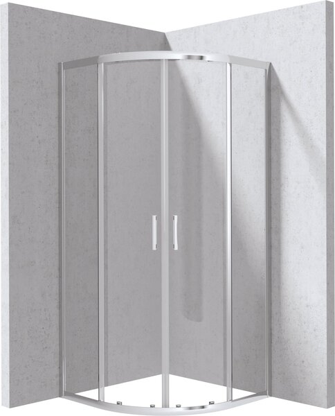 Deante Funkia Evo sprchový kout 80x80 cm půlkulatá chrom lesk/průhledné sklo KYP_0088P