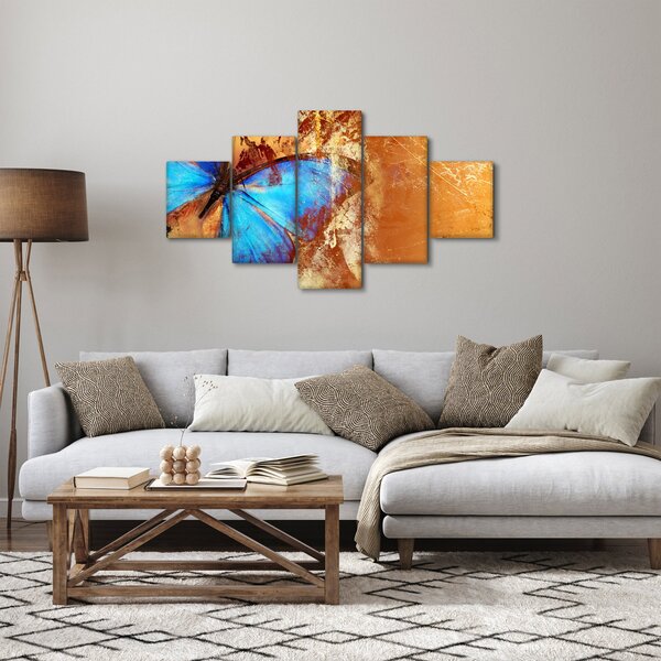 Obraz - Modrý motýl (125x70 cm)