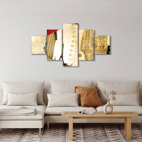 Obraz - Vzpomínky na Paříž (125x70 cm)