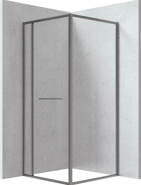 Deante Square sprchový kout 90x90 cm čtvercový grafitová /průhledné sklo KQB_D099P
