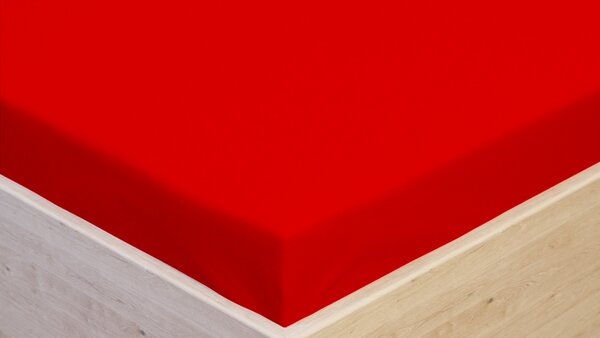 Tegatex Prostěradlo Jersey s elastanem červená Velikost: 90*200 cm