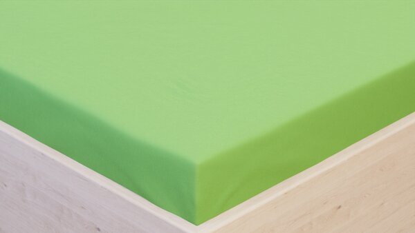 Tegatex Prostěradlo Jersey s elastanem sv. zelená Velikost: 180*200 cm
