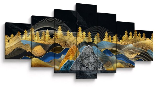 Obraz - Zlaté hory (210x100 cm)