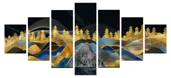 Obraz - Zlaté hory (210x100 cm)
