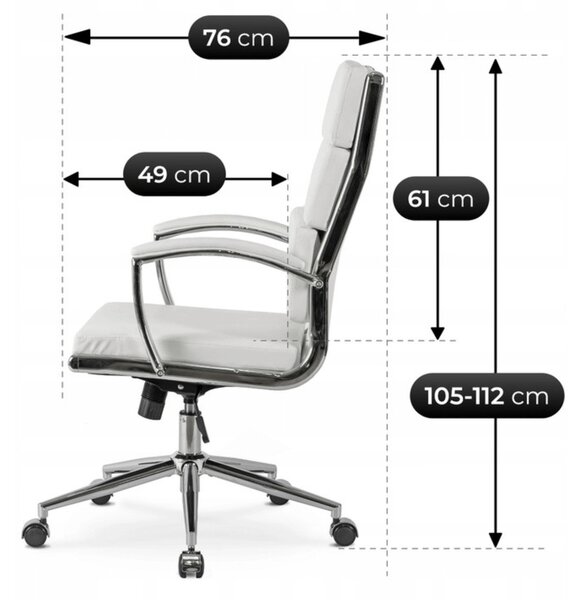 Kancelářské křeslo Canoni (bílá). Akce -13%