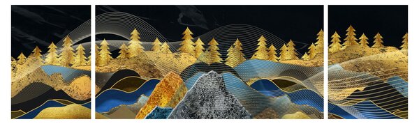 Obraz - Zlaté hory (170x50 cm)