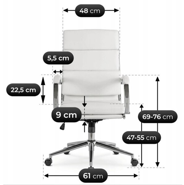 Kancelářské křeslo Canoni (bílá). Akce -13%