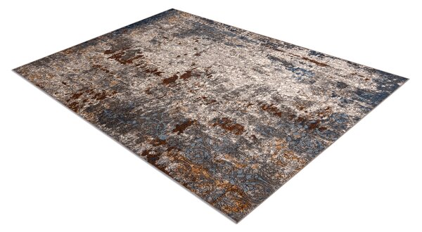 Makro Abra Vlněný kusový koberec NAIN Ornament 7700/51622 Abstraktní béžový modrý terakota Rozměr: 80x150 cm