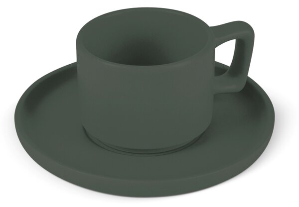 Sada hrnků na espresso 8 ks 100 ml Matte Green Collection