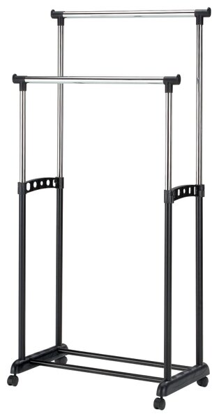 SIGNAL Pojízdný stojan na šaty - NOVA II, černá/chrom