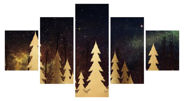 Obraz - Zlatá noc (125x70 cm)