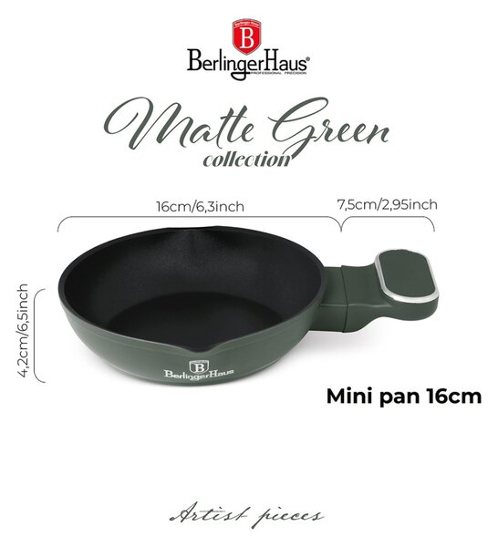 Pánev s titanovým povrchem 16 cm Matte Green Collection