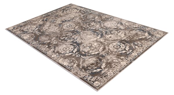 Makro Abra Vlněný kusový koberec NAIN 7601/51625 Klasický béžový modrý Rozměr: 80x150 cm