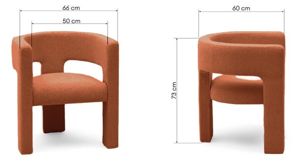 Oranžové designové křeslo ALPAH B Baloo 2078