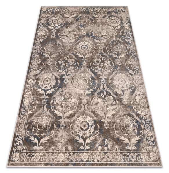 Makro Abra Vlněný kusový koberec NAIN 7601/51625 Klasický béžový modrý Rozměr: 80x150 cm
